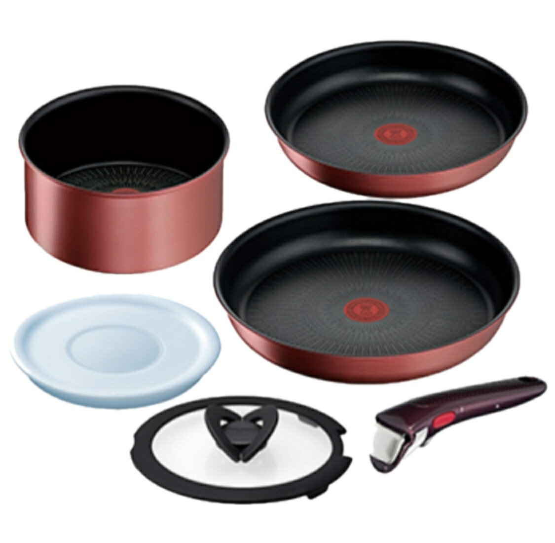 �����Ф�IH��ξ�б���T-fal �ƥ��ե����� ���󥸥˥� �ͥ� IH�롼���塦�����ߥƥåɡ�6�����åȡ��ե饤�ѥ� 22/26cm���������ѥ� 18cm���Х��ե饤���饹�֤� 18cm���������å� 18cm�����Ѽ�ü�(�ե������֥饦��) 1��