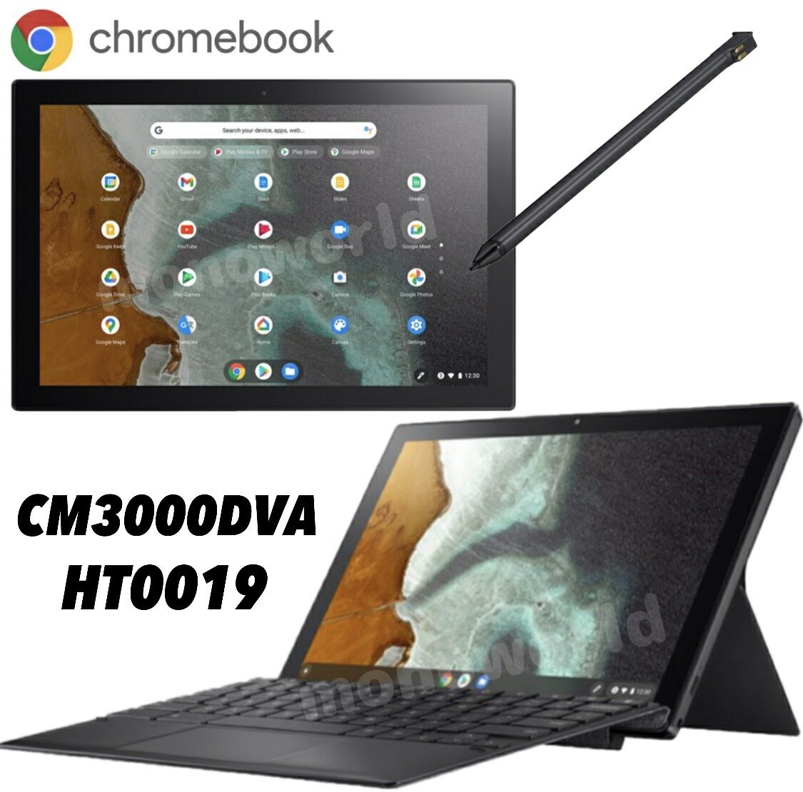 新品（検品済み品）◎当日発送品◎ノートパソコン Chromebook Detachable CM3(セパレート型) ミネラルグレー CM3000DVA-HT0019 タブレットPC パソコン クロームブック グーグル Googleのサムネイル