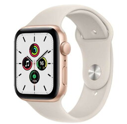 Apple Watch SE GPSモデル 44mm Apple Watch SE（44mm 第1世代：GPSモデル）ゴールドアルミニウムケースとスターライトスポーツバンド ゴールドアルミニウム アップルウォッチ