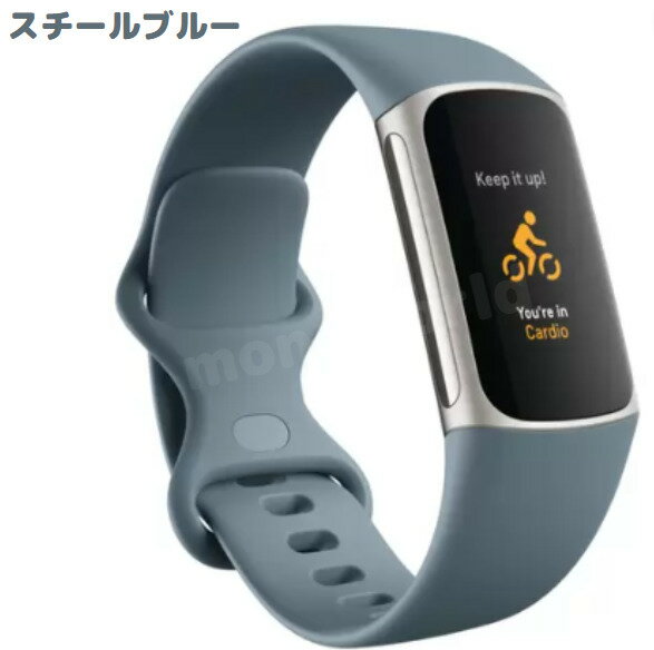 レビューキャンペーン目玉品◎当日発送品◎fitbit Charge 5　フィットビット チャージ 5 健康管理トラッカー FB421SRBU-FRCJK スチールブルー／プラチナ ステンレススチール　スマートウォッチ　時計　健康管理　健康