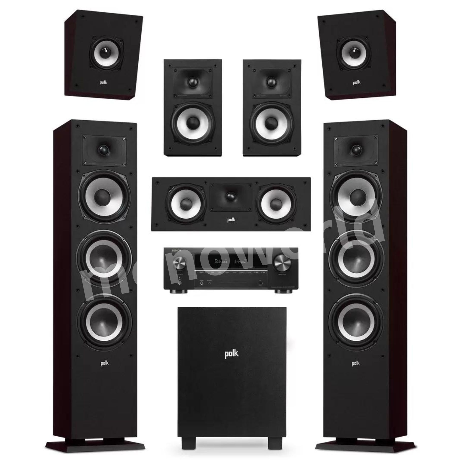 マラソン目玉品◎298000円→210000円◎DENON デノン アンプ AVRX1700HK × ポーク 5.1.2ch スピーカーシス..