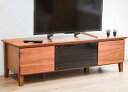 【即納品◎】【新品◎組み立て不要◎完成品】【幅約185cm 100インチテレビまで対応可能】ITOKI イトーキ 1850 テレビ台 無垢材ラバーウッド使用 木製 ウォルナット (約)185 x 50 x 43 cm(3)