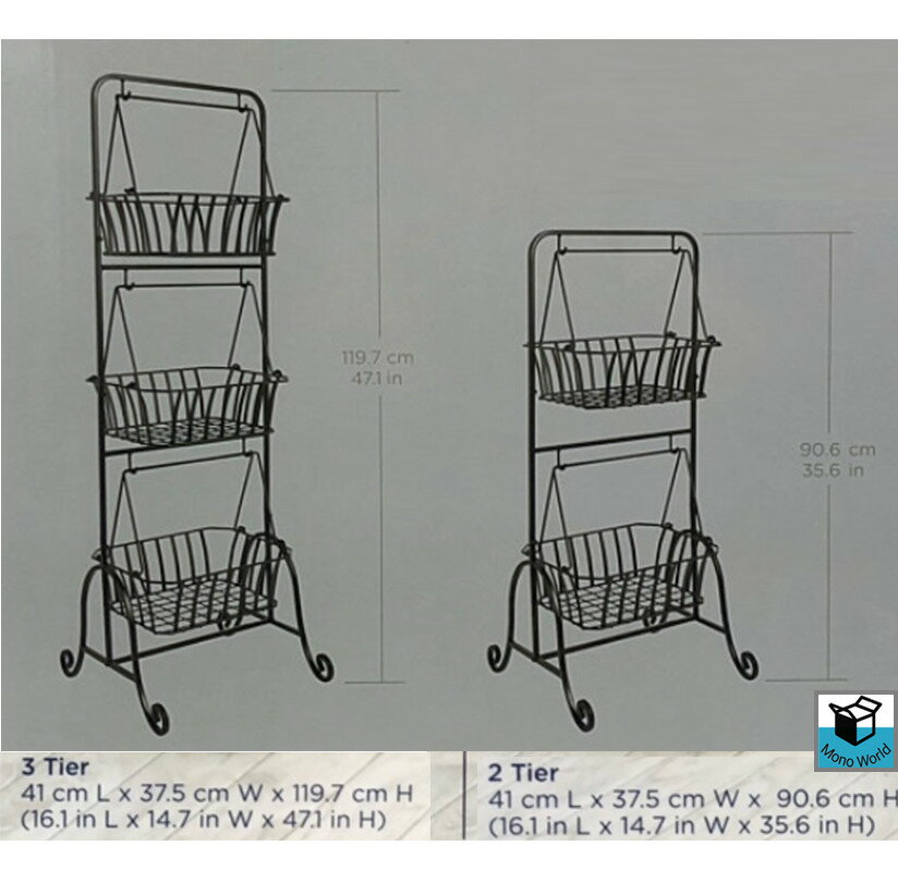 gourmet basics by MIKASA 3�ʥХ����å� GB MIKASA 3 Tier Basket �⤵2�ʳ�Ĵ��� 3�� 119.7����� 2�� 90.6����� �Х����å� ��Ǽ ���̽� æ��� ���� ��Ǽ�ȶ� 41��37.5����� ��ڼ�Ǽ �٥ӡ����� ���տ�ʪ ���å��� ���������� ����ѥ��ȼ�Ǽ���� �ȥ��� �ߥ���