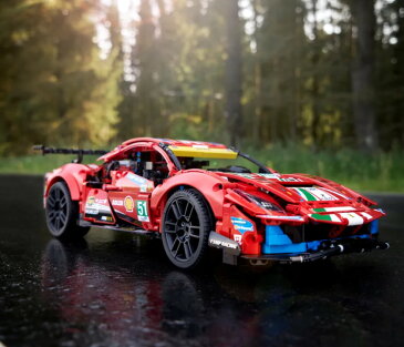 LEGO レゴ フェラーリ 488 GTE AF コルセ #51 レースカー ブロック フィギュア 1677ピース 大人のブロック 車好き 外車 フェラーリレゴ Ferrari 488 GTE 耐久レースカー 大人向けのレゴ DIY モータースポーツ ギフト プレゼント ディスプレイ インテリア