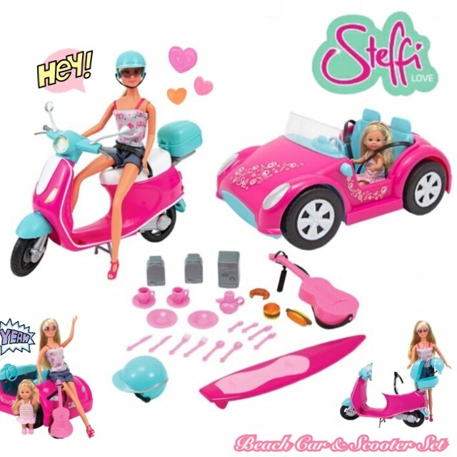 レビューキャンペーン目玉品◎ステッフィーラブ ビーチカー＆スクーターセットSteffi love Beach Car & Scooter Set　…