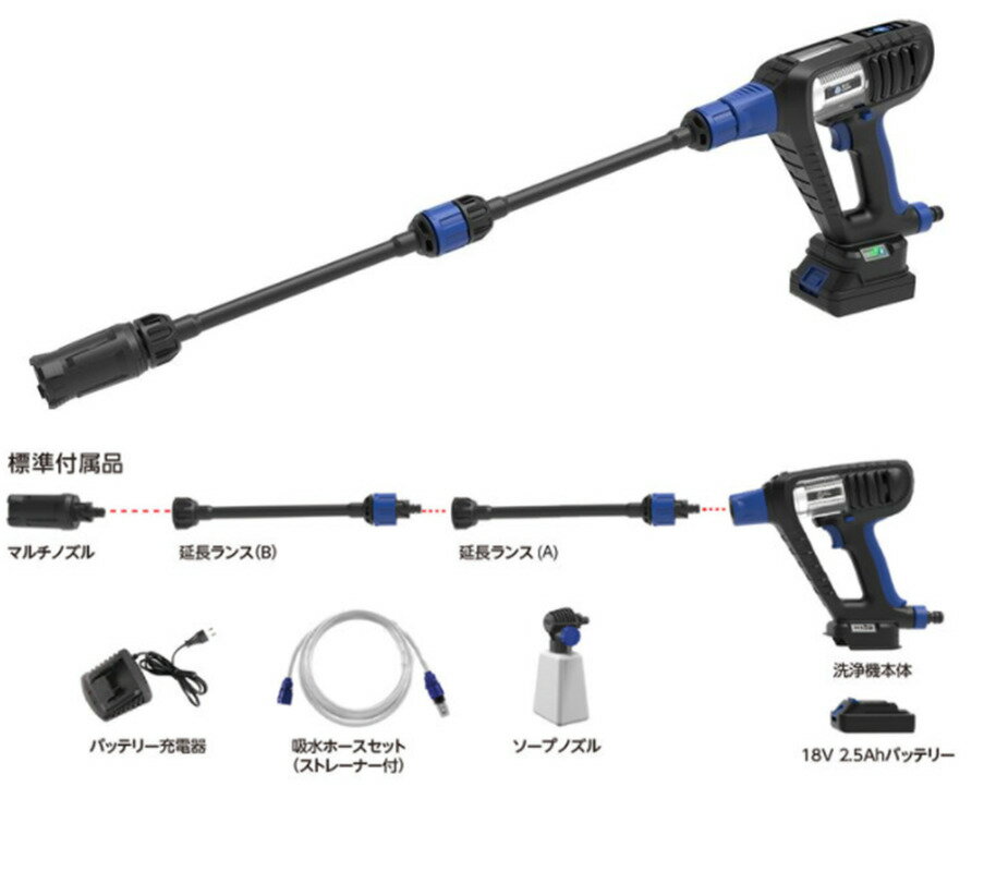 レビューキャンペーン目玉品◎ AR コードレス高圧洗浄機 18V BC250　AR Cordless Pressure Washer 18V BC250　持ち運び　軽量　コンパクトサイズ 充電式　モバイル高圧洗浄機　汚れ　清掃　電源不要　アウトドア ブルークリーン コストコ Costco