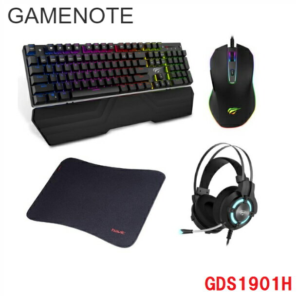 コストコオンライン価格12800円の商品◎ゲームノート 豪華4点セット！GAMENOTE ゲーミング アクセサリ 4点セット GDS1901H　PCゲーミングデバイス4Pセット　マウス・ヘッドセット・キーボード・マウスパッドのセット