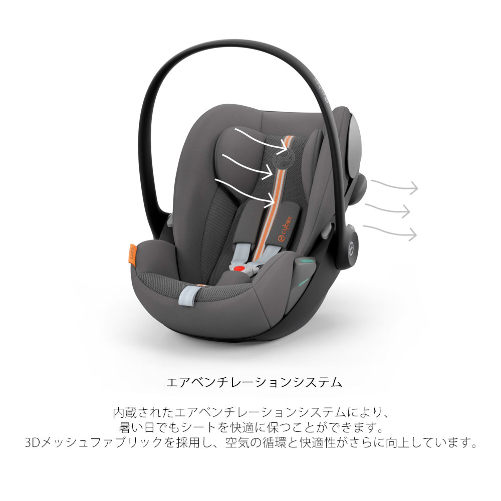 【セット商品】クラウドG + ベースG i-size cybex チャイルドシート ベビーシート 新生児 トラベルシステム 【メーカー保証3年】サイベックス ISOFIX 2025 3