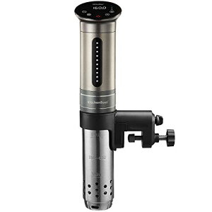KitchenBoss 低温調理器 真空調理器 静音 IPX7防水 - sous vide スロークッカー 低温 +真空バック袋10枚 日本語説明書 低温調理器具(G310 シルバー)