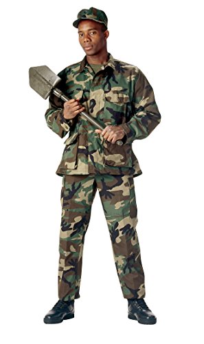 Rothco ミリタリー カーゴパンツ 迷彩 タクティカル BDU (バトルドレスユニフォーム) M グリーン