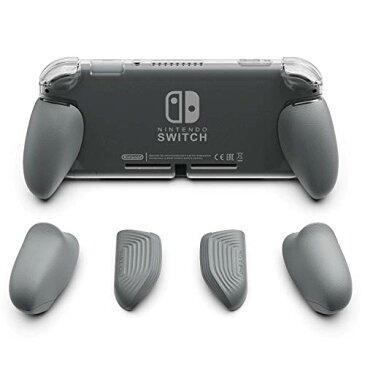 Skull & Co. Nintendo SWITCH Lite GripCase Lite カバー：人間工学、交換可能グリップ、各サイズの手に適合し、グリップカバー（ケースなし）- グレー