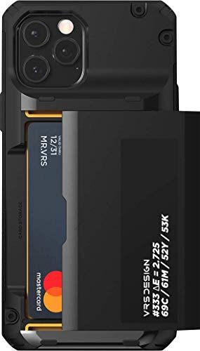 【VRS】 iPhone12Pro / iPhone12 対応 ケース カード 収納 3枚 耐衝撃 携帯ケース 衝撃 吸収 ハード カバー 背面 スライド 式 カードケース 付き タフ スマホケース [ iPhone12 Pro/iPhone 12 /アイフォン12プロ / アイフォン12 対応 ] Damda Glide Pro ブラックレー...