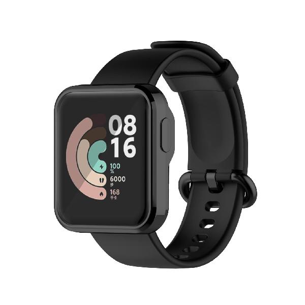 Comtax Compatible with Xiaomi Mi Watch Lite/ Redmi watch 保護ケース カバー 耐衝撃 全面保護 TPU 素材 対応 (ブラック)