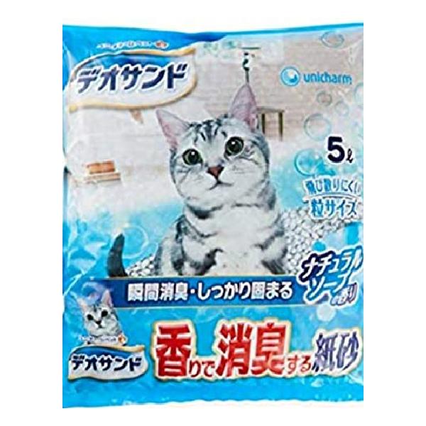 デオサンド 香りで消臭する紙砂 ナチュラルソープの香り 5L×6袋