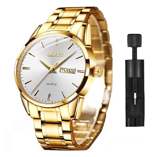OLEVS 腕時計 メンズ ビジネス 時計 腕時計 男性用 ブランド メタルバンド ステンレスバンド アナログ 表示 おしゃれ カジュアル watch
