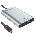 WAVLINK サンダーボルト3 HDMIアダプター デュアル4K シングル5K ディスプレイアダプター Thunderbolt 3 Dual 4K or Single 5K HDMI Adapter Mac＆Windows 対応(USB-Cとは非対応と