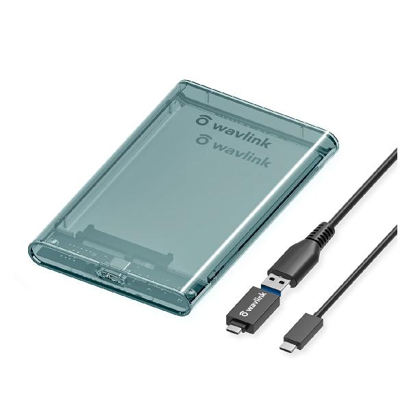 WAVLINK USB 3.2 Gen 2 10Gbps 2.5HDDケース SSDケース 2.5インチHDDエンクロージャ SATA3.0から SATA 10Gbps ケース 最大4TB I/II/III対応 UASPツールフリー windows ma