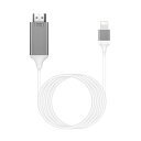 [Apple MFiF] Lightning - HDMIA_v^[ dberp HDMI 2K 6.6tB[gP[u iPhone iPad XN[RlN^[ HDTV/j^[/vWFN^[ɒ dsv (zCg)