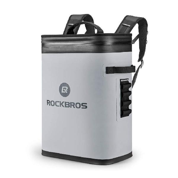 楽天mons Online ShopROCKBROS（ロックブロス）クーラーボックス 保冷バッグ リュック型 ソフトクーラー 高保冷力 大容量 軽量 防水 キャンプ 釣り 花火 バーベキュー ピクニック（グレー）