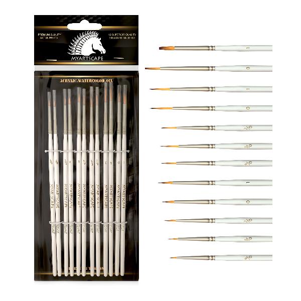 Miniature Paint Brush Set - Brushes for Fine Detail Painting - for the Acrylic Oil Watercolour Painter - Use for Art Miniatur