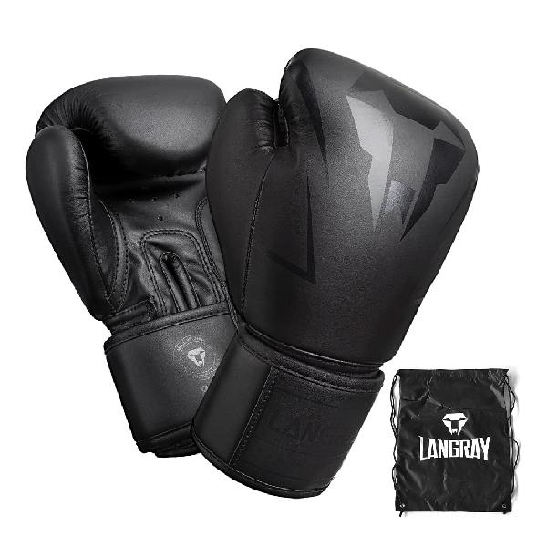 パンチンググローブ ボクシンググローブ LangRay boxing gloves 立体構造 肉厚クッション キックボクシング スパーリング 空手 ムエタイ 格闘技 良質PUレザー ジム用 (14oz 黒い色)【ブランド】LangRay【color】黒い色【size】14oz【material】フェイクレザー【glove_type】スパーリング【target_audience】ユニセックス(大人)【department】全員【batteries_required】false【closure】[{language_tag:ja_JP、 value:面ファスナー}]【variation_theme】SIZE_NAME/COLOR_NAME