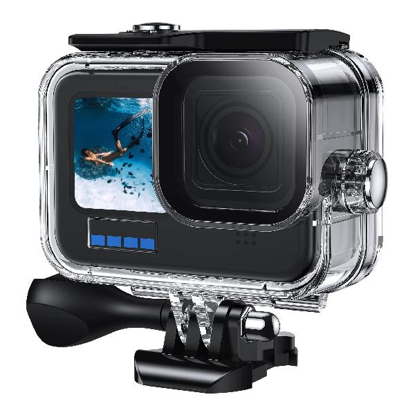 Kuptone 防水ケース GoPro Hero 11 / GoPro Hero 10 / GoPro Hero 9 ブラック 60m/196フィート 水中保護ダイブハウジングシェル ブラケットマウントアクセサリー付き Go Pro Hero11/10/