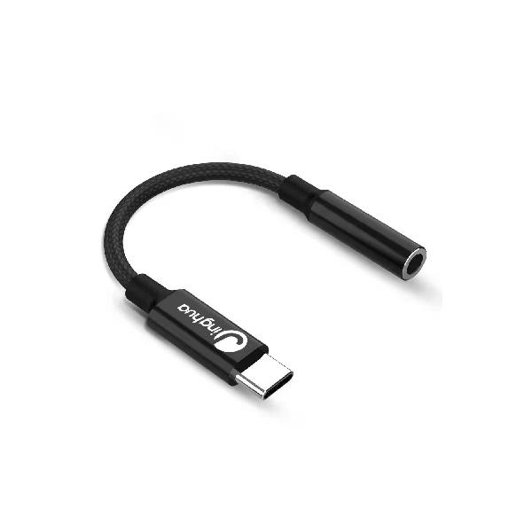 (USB DAC：384khz/32bit) JINGHUAType-cto3.5mmイヤホンジャックアダプタ USB-C&3.5mmオーディオアダプタ DACのは384khz/32bitで 柔軟性と広互換性があり Macbook Air/iPad Pr
