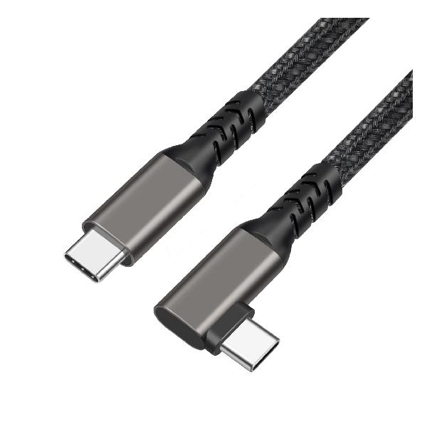 Sisyphy USB-C to USB-C ケーブル PD対応100W/5A急速充電 【 L字 1M 4K 60Hz 映像出力 USB3.2 Gen2標準 20Gbpsデータ転送】USB3.1/3.0/2.0下位互換性 Type-C機種対応 PD3.0