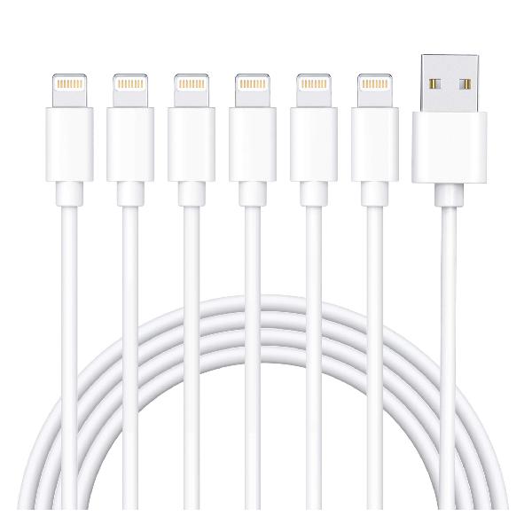 Sundix for iPhone 充電ケーブル ライトニングケーブル 1M 6本セット アイフォン USB 充電コード Lightning ケーブル iPhone iPad iPod AirPods 多種対応 急速充電 USB同期 高速データ転送 高耐