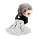 ZUNEA 犬服 和服 和装 着物 袴 小型犬 ドレス ドッグウェア 猫服 ボーダー柄 ワンピース 和風 蝶結び ペット服 スカート クリスマス ハロウィン コ...