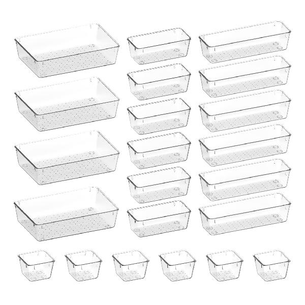 引き出し 仕切り トレー 22個セット 小物入れ 収納トレー 収納ケース 自由に組合せ デスク 化粧 文房具 卓上 キッチン 整理整頓 CODOGOY
