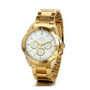 [JEWELRYWE] 腕時計メンズ 金 人気 ステンレスベルト アナログ ファション ウオッチ gold watch for men ゴールド ホワイト フォーマル ビジネス カジュアル プレゼント最適