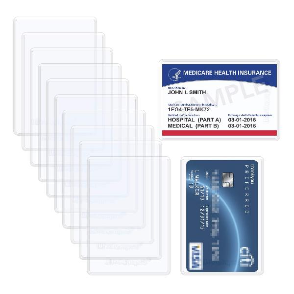 [Wisdompro] カード保護ケース 軟質 クリア カード保護フィルム ビニール 薄型 クレジットカードスリーブ 保険証/免許証/キャッシュカード/IC?IDカード/ポイントカードに対応 両面透明 10枚入り