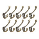 Interlink フック 壁掛け 10個セット ステンレス アンティーク 調 高耐荷重 耐荷重15kg 服に優しい 傷防止 落下防止 ネジ付き コート 帽子 ...