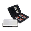 YFFSFDC マイクロ SDカード 収納 16枚 ブラック アルミ メモリー カードケース 両面 収納 タイプ SDカード収納ケース 防塵 防水 防震