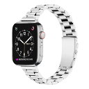 Miimall コンパチブルApple Watch Ultra/8/SE2/7/SE/6/5/4/3/2/1 バンド 細いタイプ アップルウォッチ 8 交換バンド 金属 高級ステンレスバンド 広さ14mm ステンレス 調節可能 ビジネス風 簡単取付 Ap