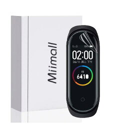 Miimall【6枚セット】対応xiaomi Mi band4フィルム 対応シャオミ ミバンド4 スマートウォッチ液晶保護フィルム TPU材料 指紋防止 気泡なし 高透過率 簡単貼付 保護フィルム スマートウォッチ