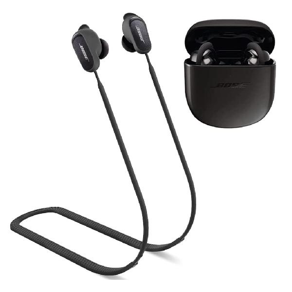 Miimall Bose QuietComfort Earbuds II ストラップ ネック シリコン 対応 Bose (ボーズ) QuietComfort Earbuds II イヤホン ストラップ 紛失防止 落下防止 収納便利 ソフト 超軽量 Qui