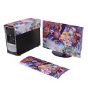 HIGHAWK モニターカバー セット ディスプレイカバーPCカバー キーボードカバー 防塵 保護 ホコリ 傷 日光 防止 液タブ 可愛い 花 31-32インチ(2)