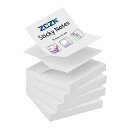ZCZN 付箋 ポップアップ ノート 詰替用 76x76mm 100枚x4パッド ホワイト