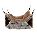 AmzBarley ペットハンモック 小動物用 二層珊瑚【S:20*20CM】ハムスターハウス フック付き 再利用可能 寝袋 遊び場 暖かい ゆったり眠れる 保...