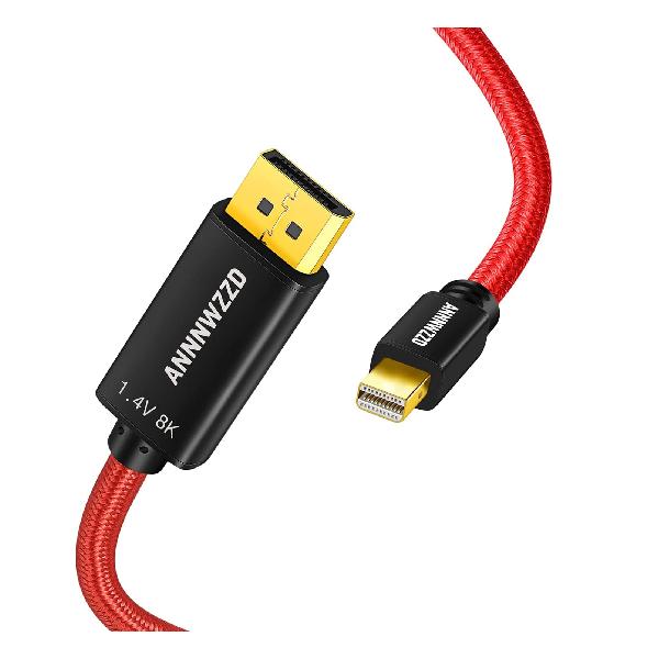 ANNNWZZD Mini DisplayPor TO DisplayPort ϊP[u 8K 60Hz o DP 1.4 32.4Gbps HDR 3DXŏ_MINIDP-DPP[u (1M)