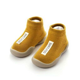 [AOIREMON] 可愛いベビーシューズ ファーストシューズ トレーニングシューズ 赤ちゃん靴下 出産祝い 滑り止め 柔らか 通気性 イエロー