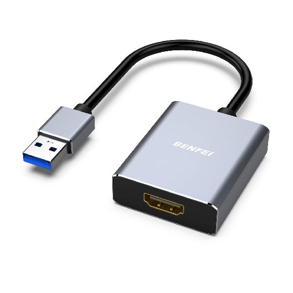 BENFEI USB 3.0 - HDMI A_v^[USB 3.0 HDMI IX - X A_v^[ usbڑ fBXvC USB HDMI fBXvCA_v^ 1080P ϗpǂ USB HDMI ϊRlN^ gpȒP windows