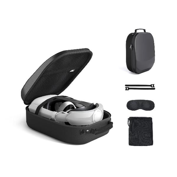 AUBIKA Meta/Oculus Quest 2/1/Pro用小型ハード収納ケース Pico 4/Pico Neo3 Linkにも対応 メタ/オキュラスクエスト2アクセサリ 保存と携帯便利 軽量 防水 (ブラック）