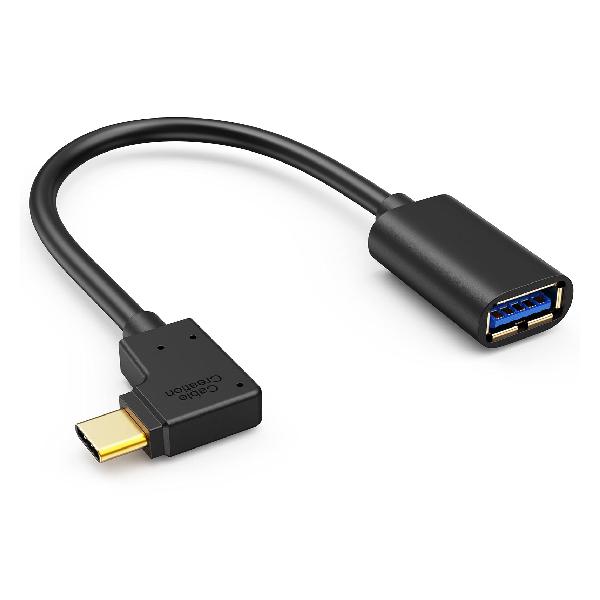 Type C to USB 3.0A_v^ CableCreation БL^ 90x USB 3.1 to USB 3.0 A OTGP[u ubN 0.15m