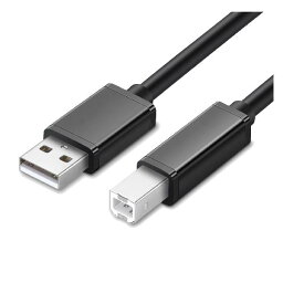 USB プリンターケーブル 0.5m USB2.0 Type B ケーブル Canon/Epson/Brother/HPなどのプリン スキャナー ピアノ DAC に対応 そのほかUSB(Bタイプ)機器 (PVC素材-ブラック)