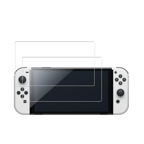 2枚セット HKKAIS 強化 ガラス New Nintendo Switch 有機ELモデル OLED 用 ガラスフィルム 液晶 保護 フィルム