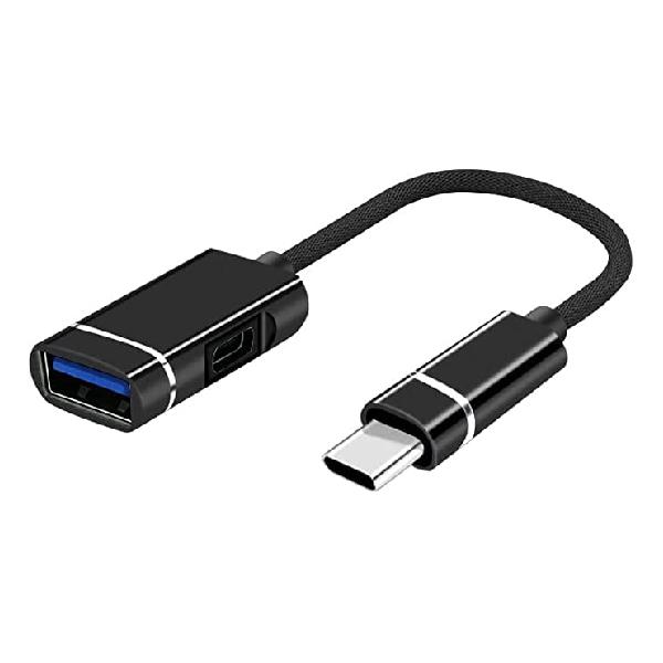 LEIZHAN Type C to USB3.0 ϊA_v^[ ϋviCґg 2in1 OTGP[u |[gt ]ɏ[d\ @\ϊA_v^ f[^] MacBook 2019 2018 2017/Sumsang Not