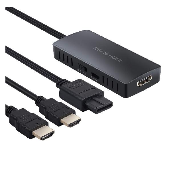 LiNKFOR N64 / GameCube/SNES to HDMI ϊA_v^[ N64 to HDMI ϊRo[^[ 720P/1080PΉ USBP[u{HDMIP[ut